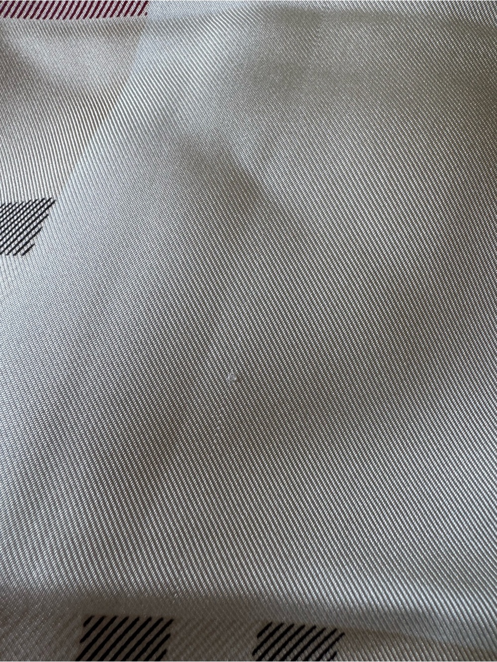 Burberry Beige Plaid Silk Square Scarf - Picture 11 of 16